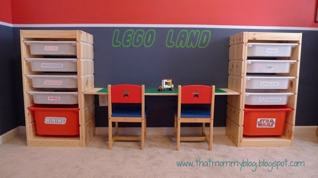 Almacenamiento LEGO mesa de juego